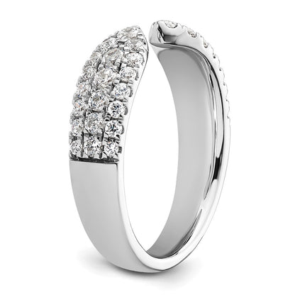 True Origin 14K White Gold 3/4 carat Lab Grown Diamond VS+ F+ Complete Wedding Band Ring