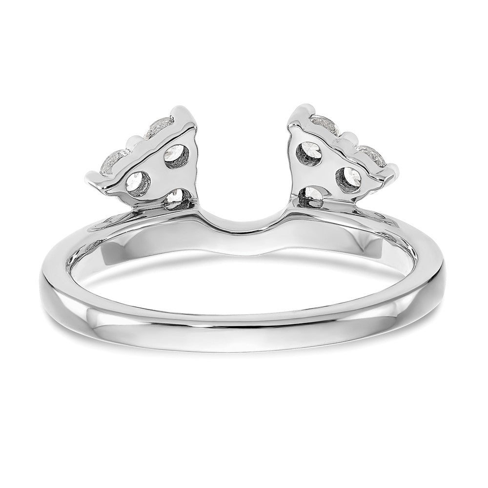 True Origin 14K White Gold 3/8 carat Lab Grown Diamond VS+ F+ Complete Ring Wrap