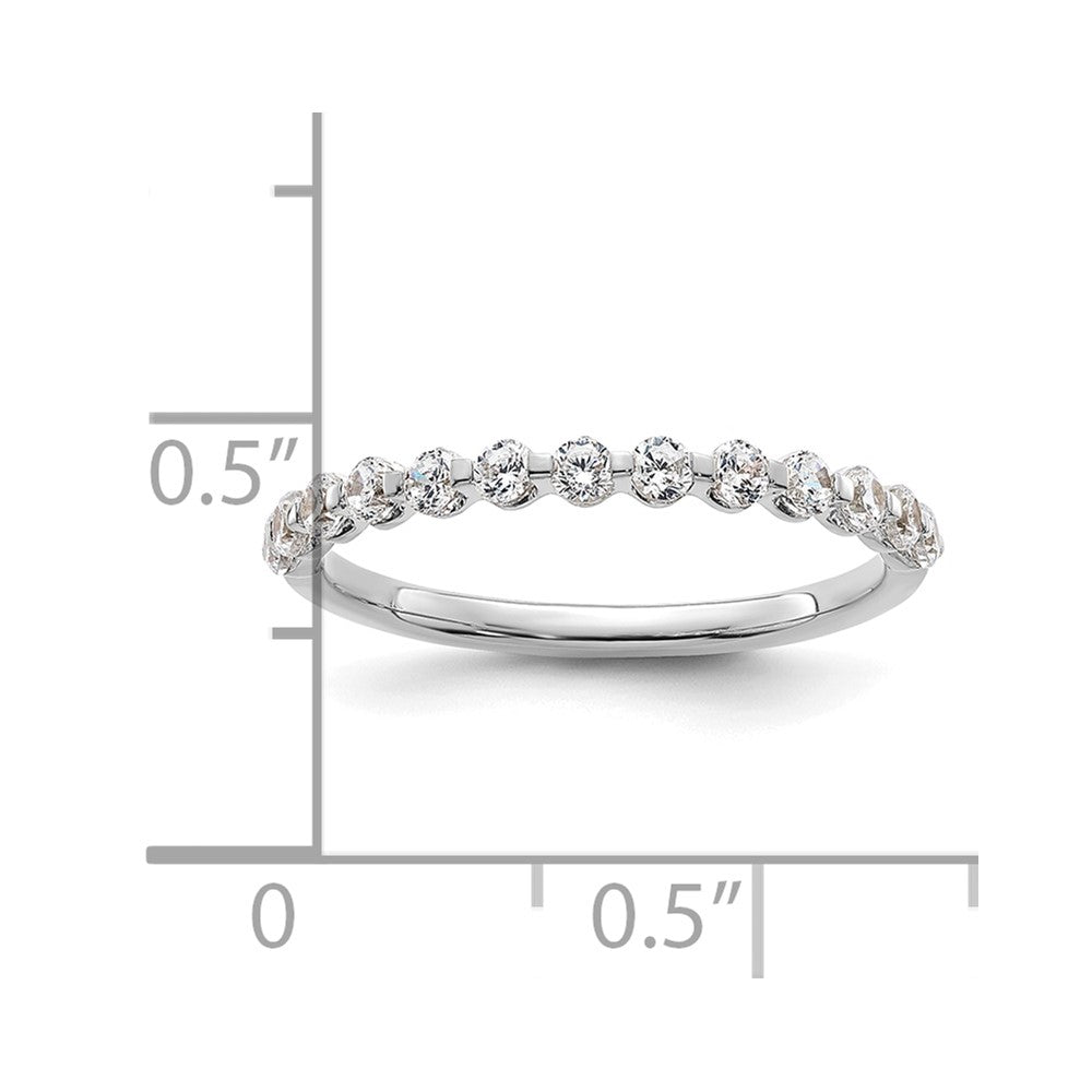 True Origin 14K White Gold 1/2 carat Lab Grown Diamond VS+ F+ Complete Wedding Band Ring