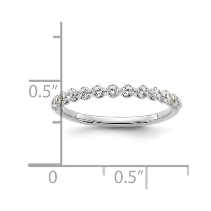 True Origin 14K White Gold 1/2 carat Lab Grown Diamond VS+ F+ Complete Wedding Band Ring