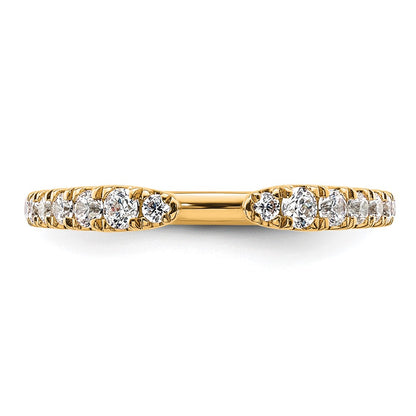 True Origin 14K Yellow Gold 3/8 carat Lab Grown Diamond VS+ F+ Complete Wedding Band Ring