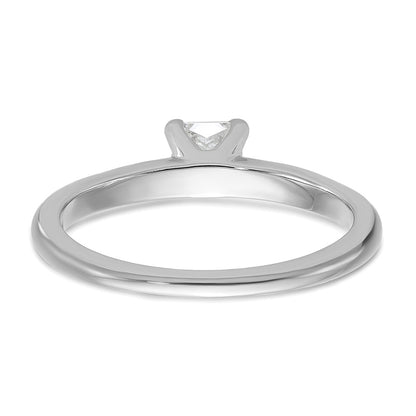 14K White Gold 1/2 carat Lab Grown Diamond VS+ F+ Princess Complete Solitaire Engagement Ring
