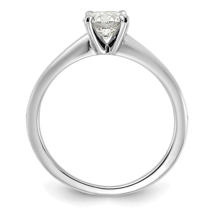 14K White Gold 3/4 carat Certified Lab Grown Diamond VS+ F+ Round Complete Solitaire Engagement Ring