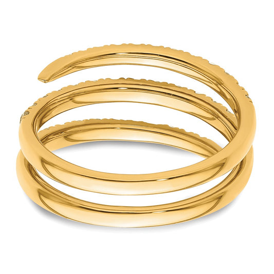 True Origin 14K Yellow Gold 3/4 carat Lab Grown Diamond VS+ F+ Complete Fasion Wedding Band Ring