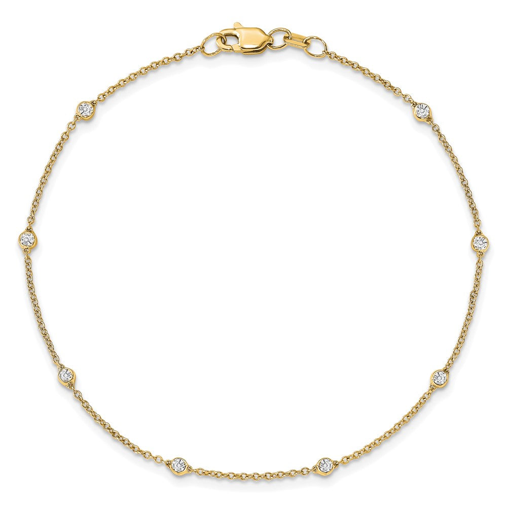 True Origin 14K Yellow Gold 1/5 carat Lab Grown Diamond VS+ F+ Complete 9 Station 9 in Bracelet