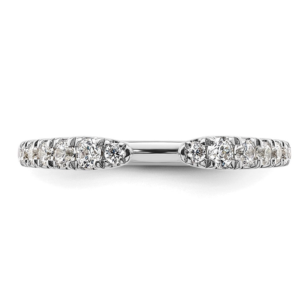 True Origin 14K White Gold 3/8 carat Lab Grown Diamond VS+ F+ Complete Wedding Band Ring