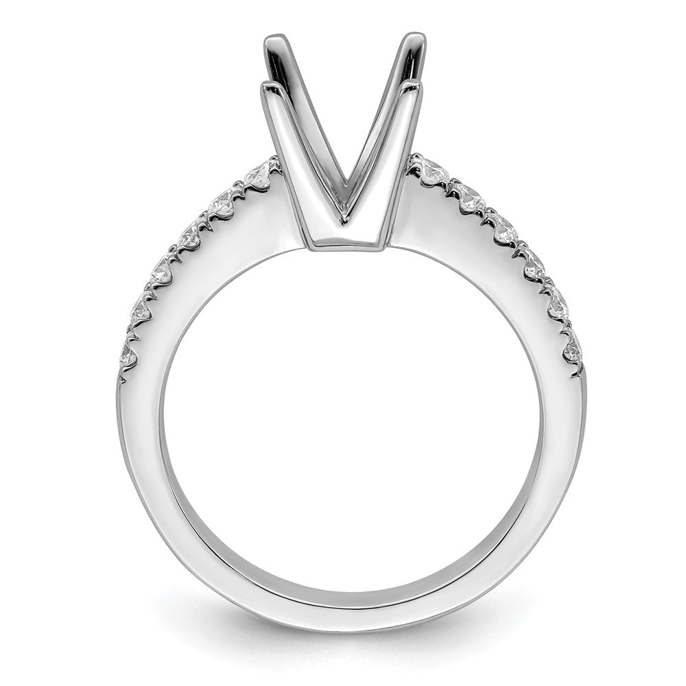 True Origin 14K White Gold 3/8 carat Lab Grown Diamond VS+ F+ Semi-Mount Princess Engagement Ring