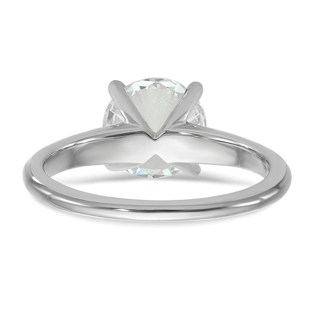 14K White Gold 2 carat Certified Lab Grown Diamond VS+ F+ Round Complete Solitaire Engagement Ring