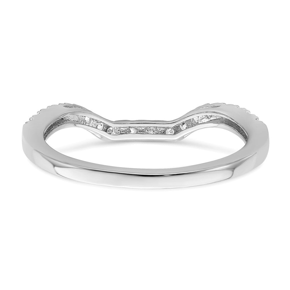 True Origin 14K White Gold 1/4 carat Lab Grown Diamond VS+ F+ Complete Wedding Band Ring