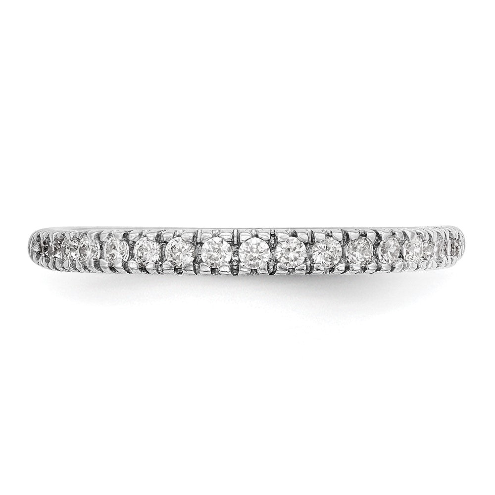 True Origin 14K White Gold 1/4 carat Lab Grown Diamond VS+ F+ Complete Wedding Band Ring