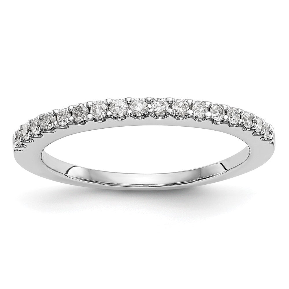True Origin 14K White Gold 1/3 carat Lab Grown Diamond VS+ F+ Complete Wedding Band Ring
