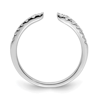 True Origin 14K White Gold 1/4 carat Lab Grown Diamond VS+ F+ Complete Wedding Band Ring