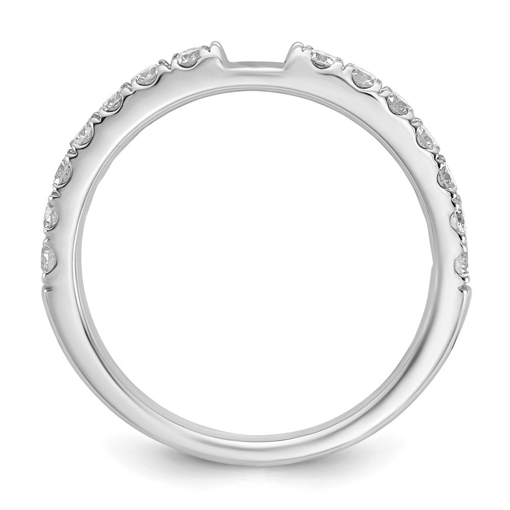 14K White Gold Peg Set 1/2 carat Diamond Semi-mount Engagement Ring