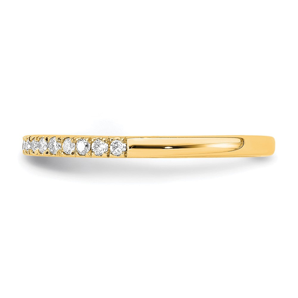 True Origin 14K Yellow Gold 1/5 carat Lab Grown Diamond VS+ F+ Complete Wedding Band Ring