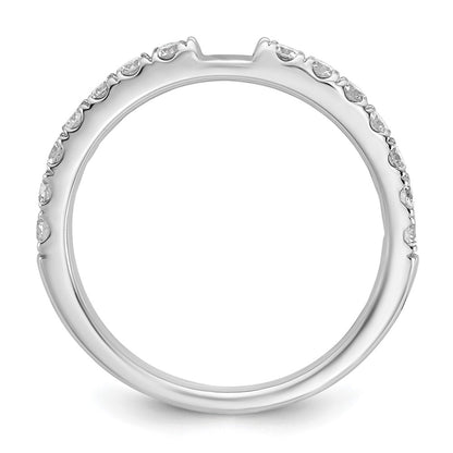 True Origin 14K White Gold 1/2 carat Lab Grown Diamond VS+ F+ Semi-Mount Peg Set Engagement Ring