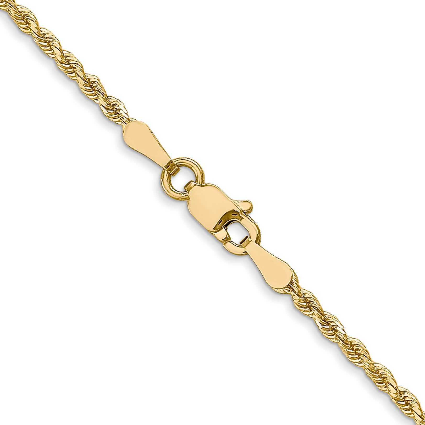 18 Inch 14K 1.75mm Diamond-Cut Rope Chain Necklace