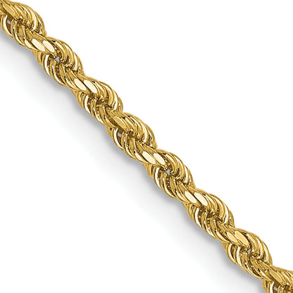 18 Inch 14K 1.75mm Diamond-Cut Rope Chain Necklace