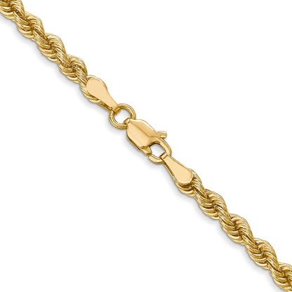 30 Inch 14K 3mm Solid Regular Rope Chain Necklace