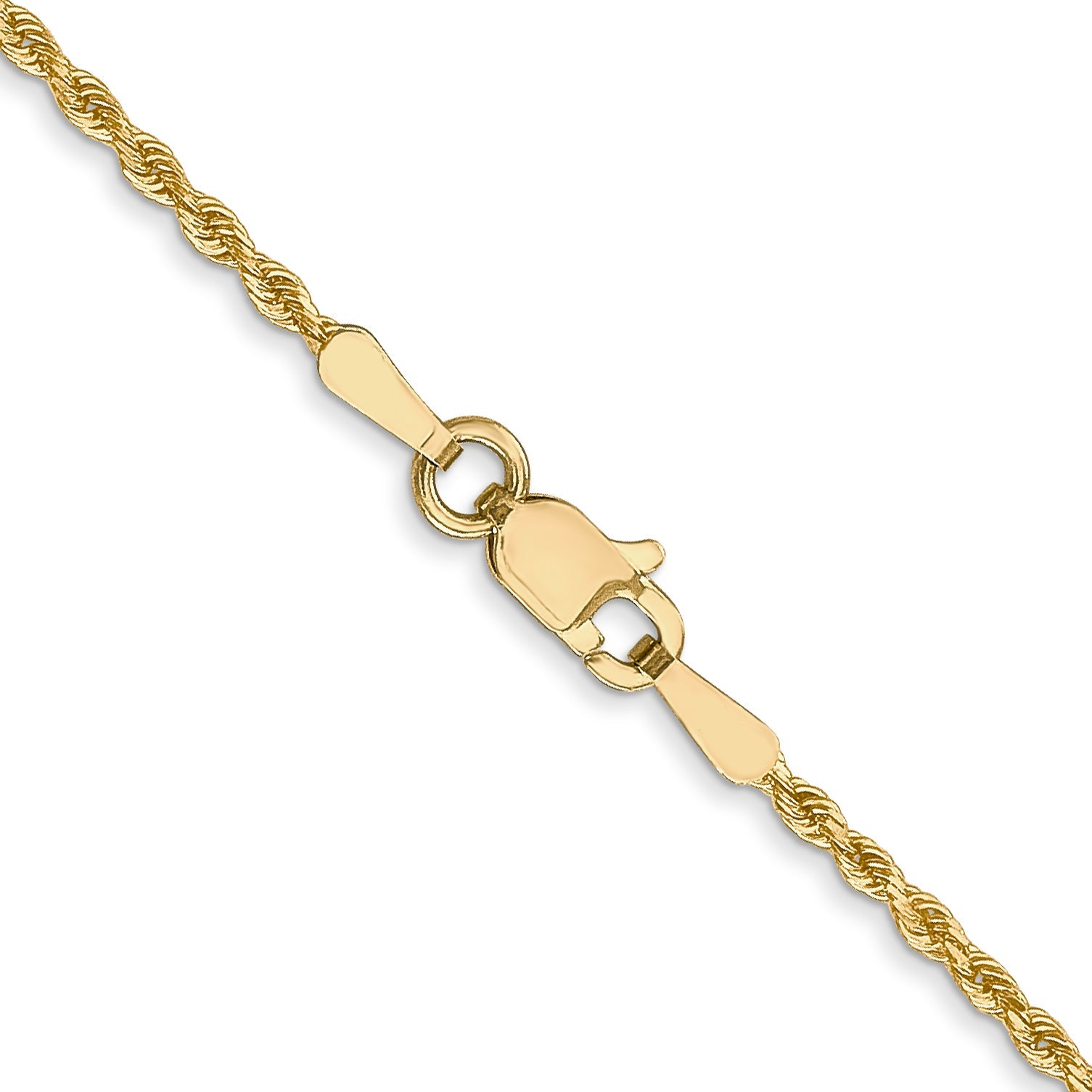 26 Inch 14K Yellow Gold 1.3mm Diamond Cut Rope Chain Necklace