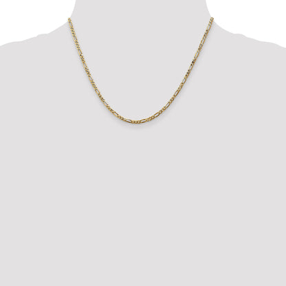 18 Inch 14K 2.75mm Flat Figaro Chain Necklace