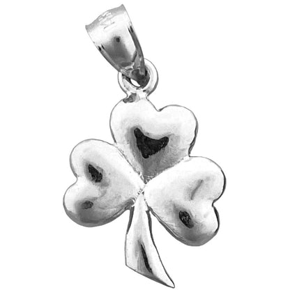 14K Gold 3D Shamrock Charm