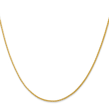 18 Inch 14K 1.3mm D/C Wheat Chain Necklace