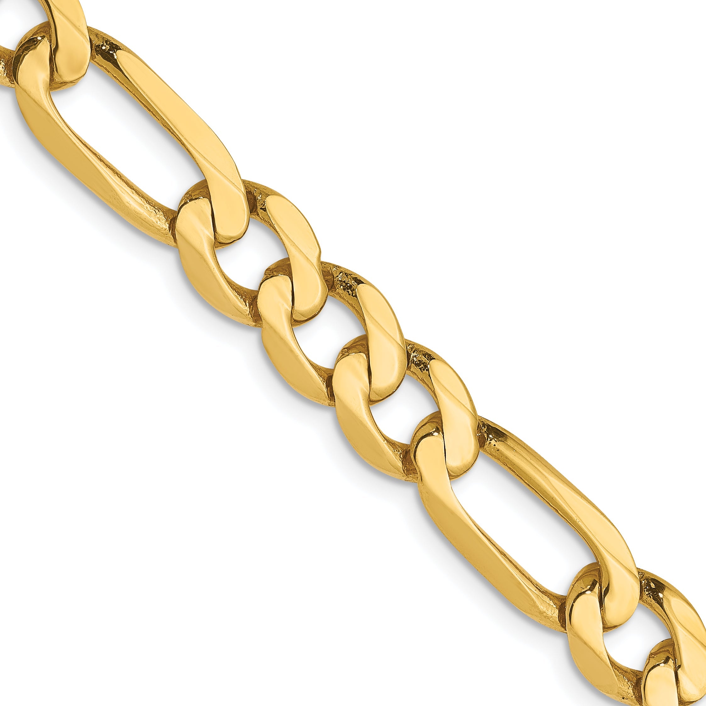 20 Inch 14K 7mm Flat Figaro Chain Necklace