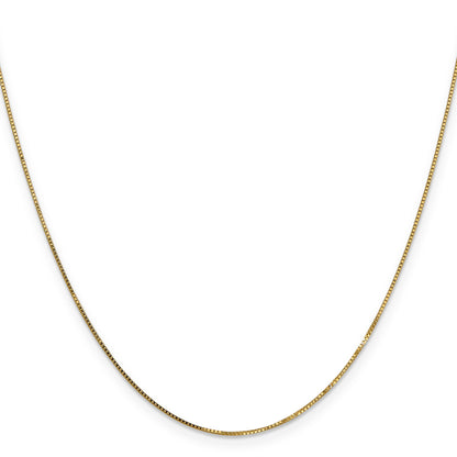 16 Inch 14K .8mm Box With Spring Ring Clasp Chain Necklace