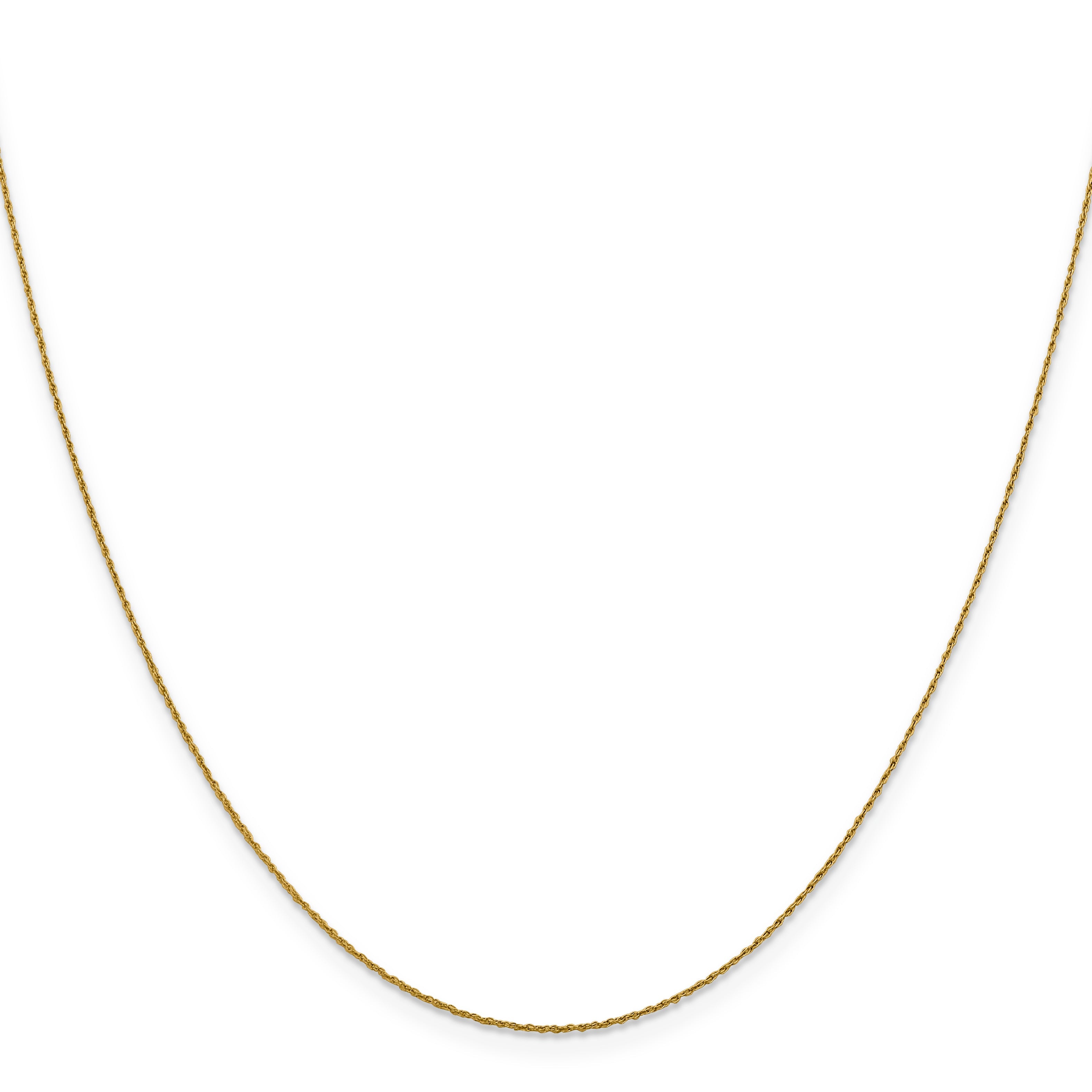 16 Inch 14K .8mm Loose Rope Chain Necklace