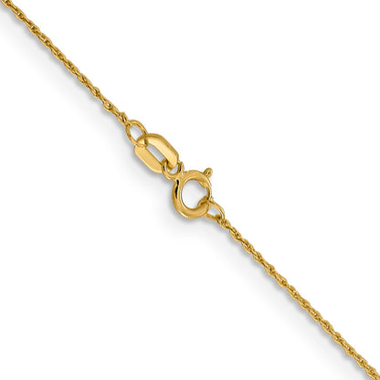 20 Inch 14K .8mm Loose Rope Chain Necklace