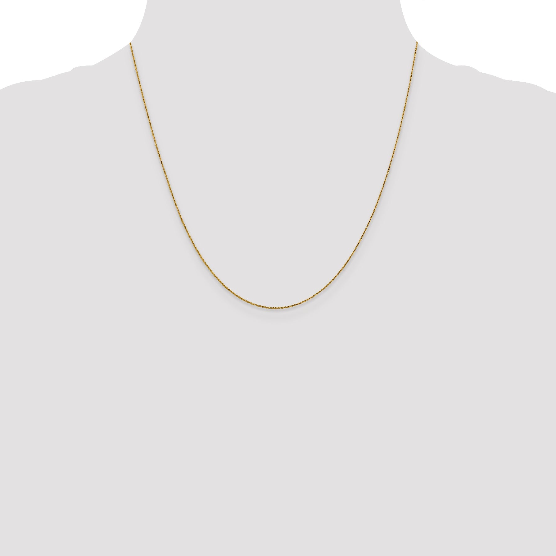 20 Inch 14K .8mm Loose Rope Chain Necklace