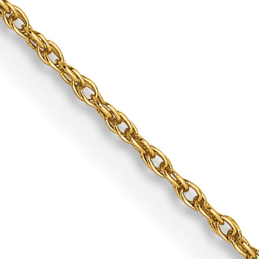 16 Inch 14K .8mm Loose Rope Chain Necklace
