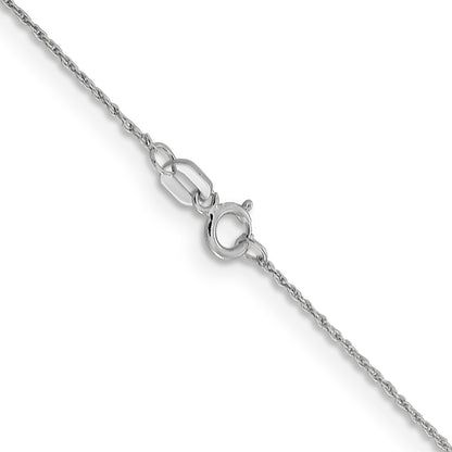 24 Inch 14K White Gold .8mm Loose Rope Chain Necklace