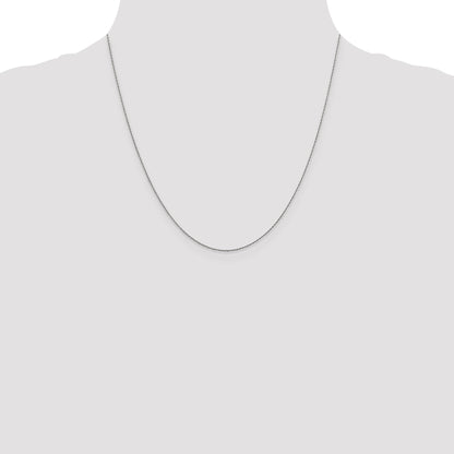 20 Inch 14K White Gold .8mm Loose Rope Chain Necklace