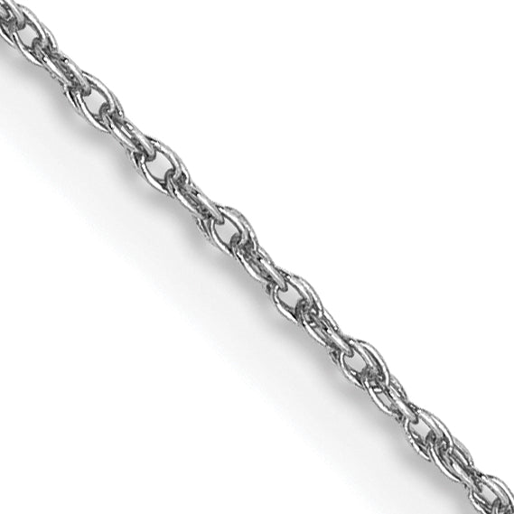 20 Inch 14K White Gold .8mm Loose Rope Chain Necklace