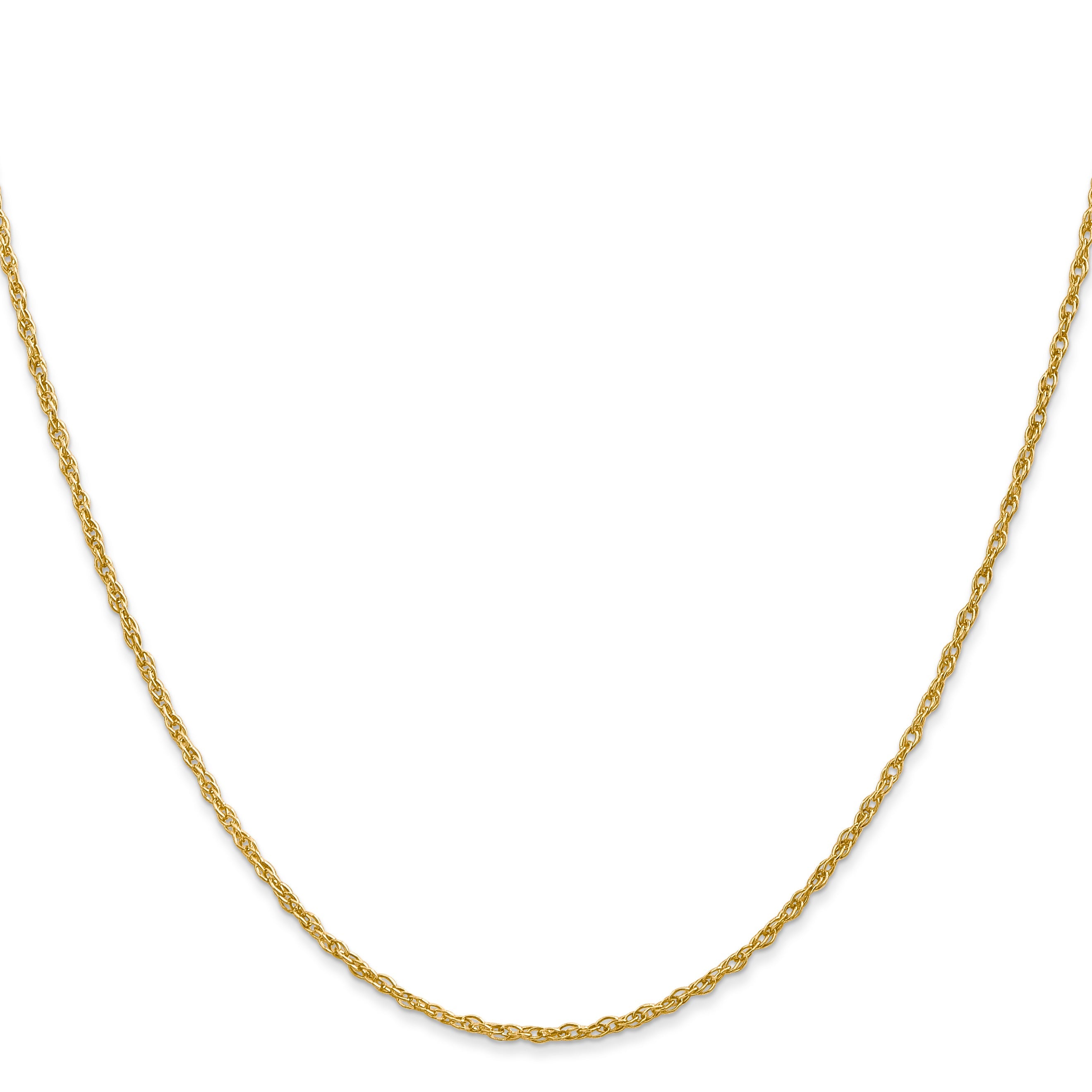 18 Inch 14K 1.5mm Loose Rope Chain Necklace