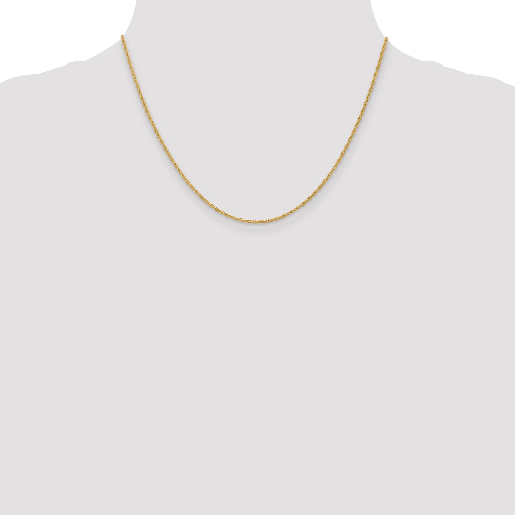 18 Inch 14K 1.5mm Loose Rope Chain Necklace