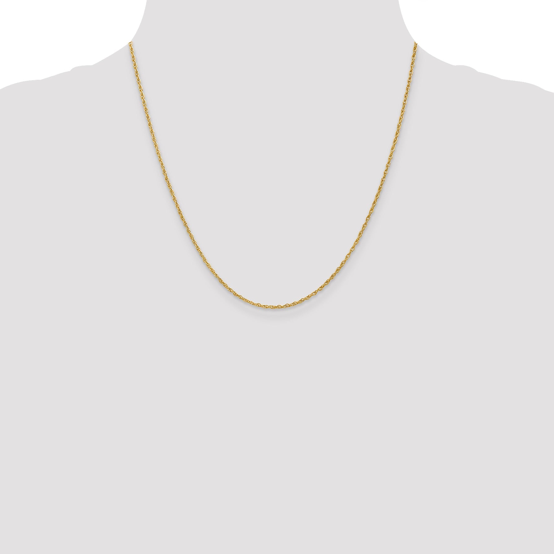 20 Inch 14K 1.5mm Loose Rope Chain Necklace