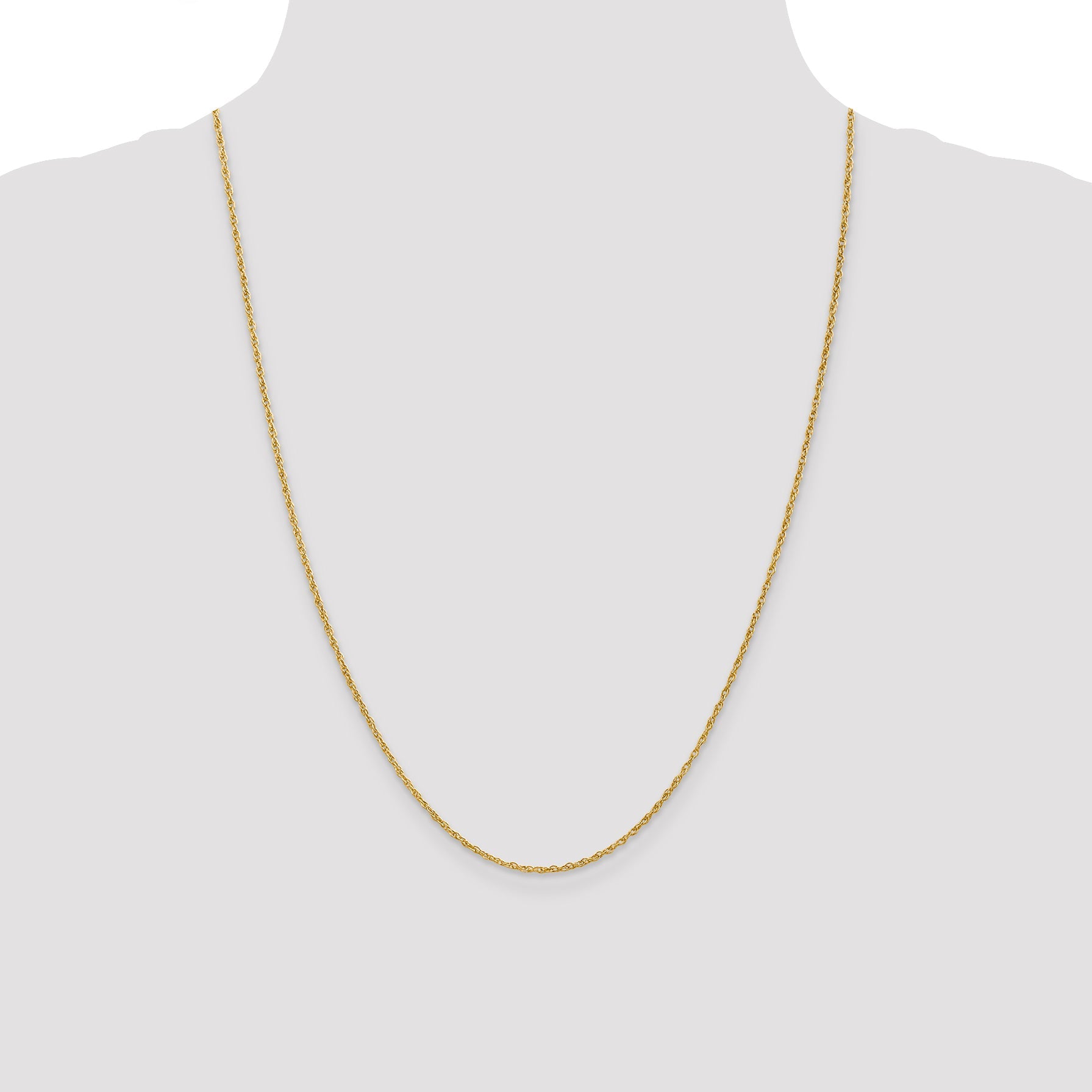 24 Inch 14K 1.5mm Loose Rope Chain Necklace