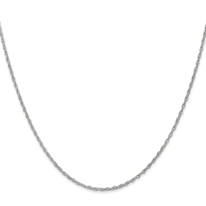 20 Inch 14K White Gold 1.5mm Loose Rope Chain Necklace