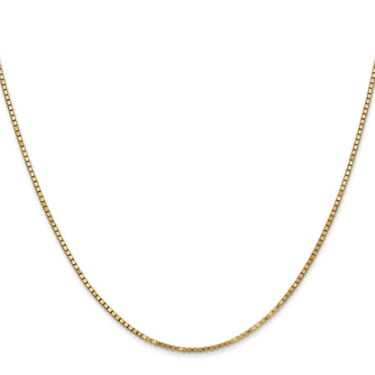 24 Inch 14K 1.3mm Box Chain Necklace