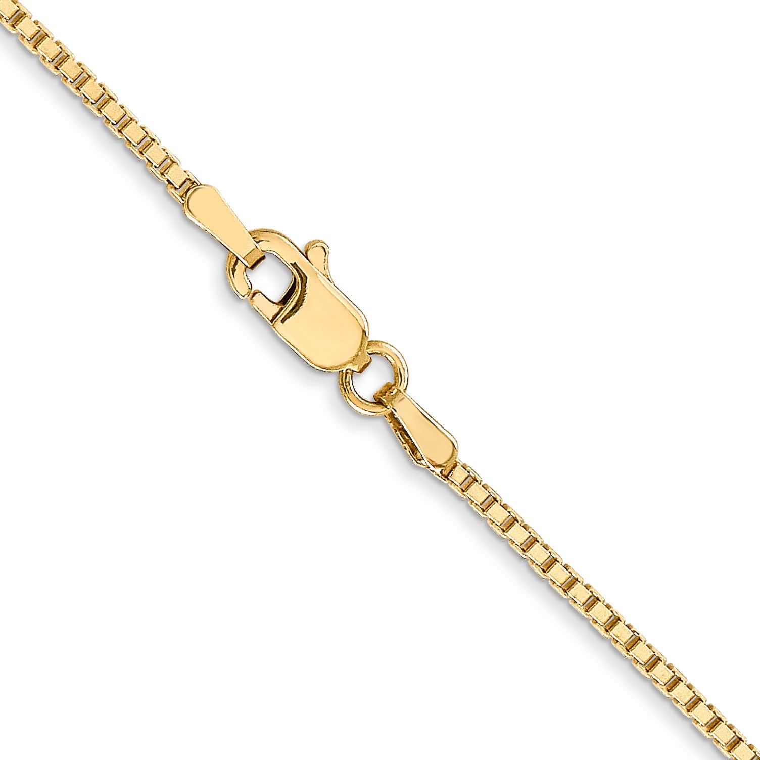 3 Inch 14K Yellow Gold 1.3mm Box Chain Necklace