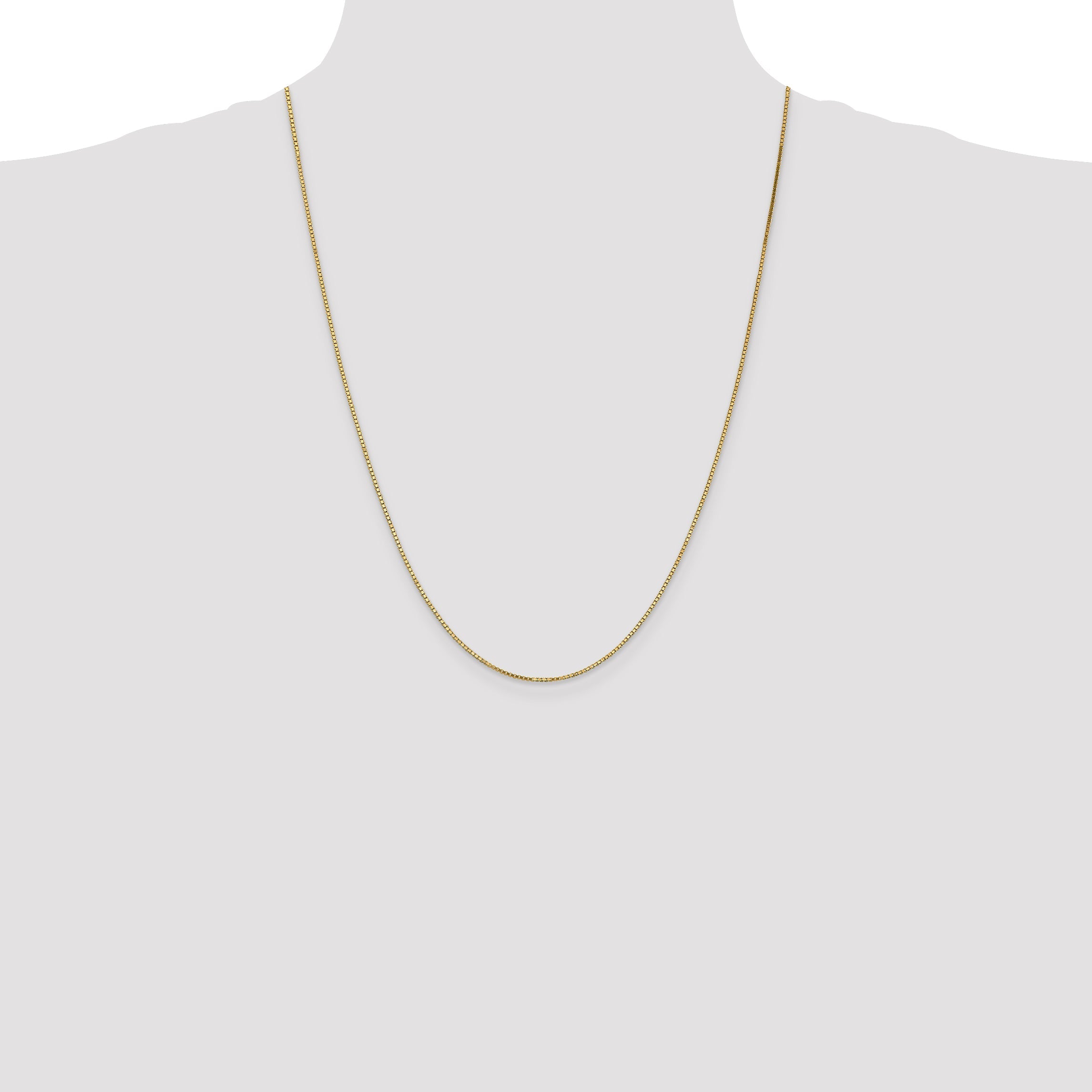 24 Inch 14K 1.2mm Box Chain Necklace