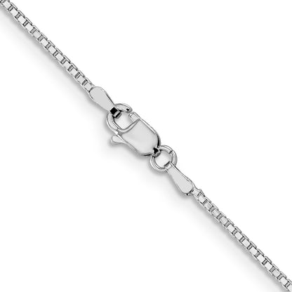 20 Inch 14K White Gold 1.2mm Box Chain Necklace