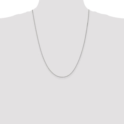 24 Inch 14K White Gold 1.2mm Box Chain Necklace