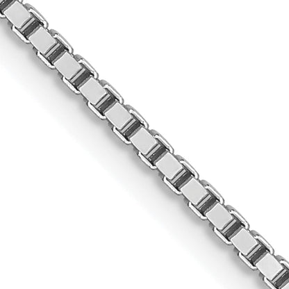 18 Inch 14K White Gold 1.2mm Box Chain Necklace