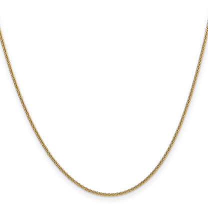22 Inch 14K Yellow Gold 1.4mm Round Cable Chain Necklace