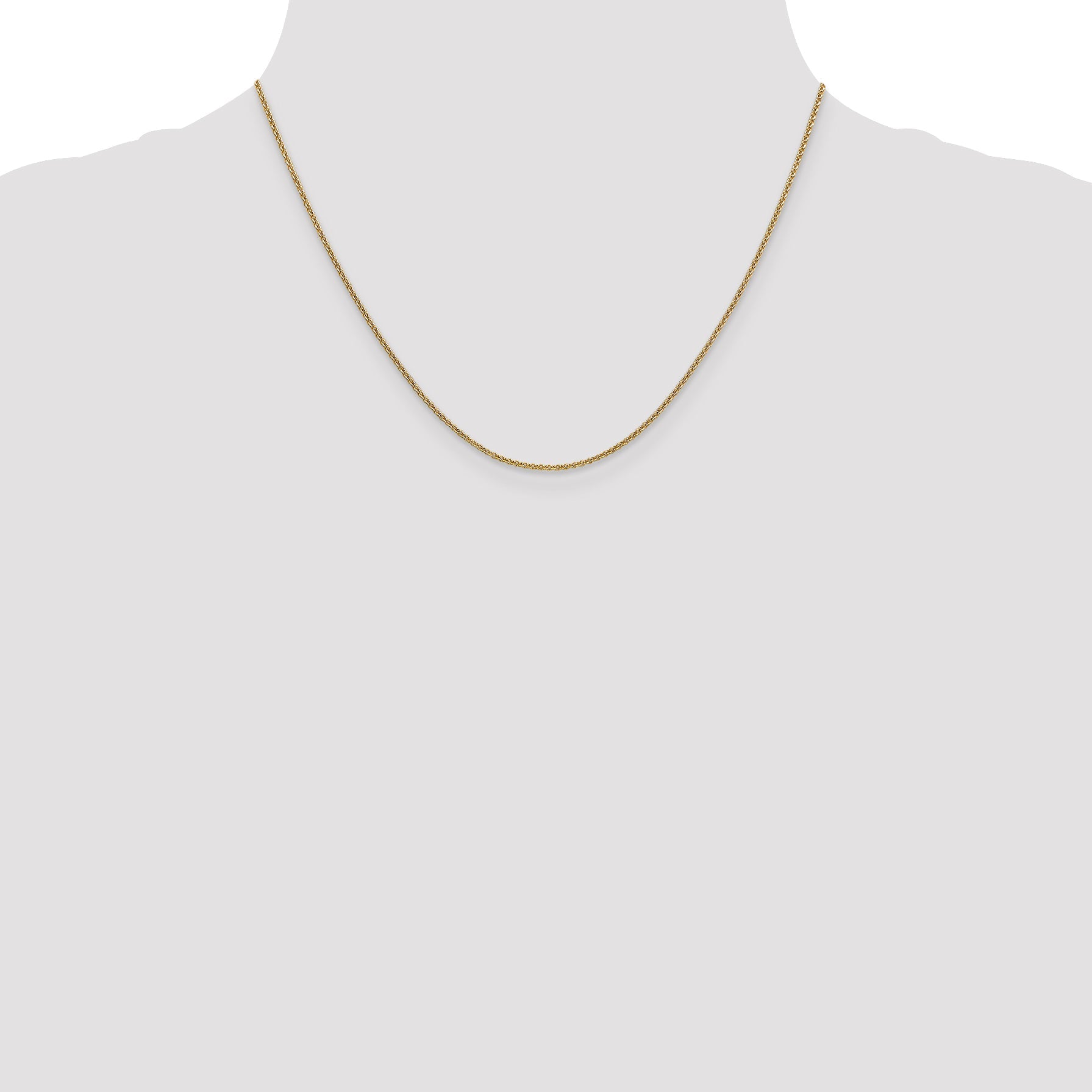 18 Inch 14K 1.4mm Round Cable Chain Necklace