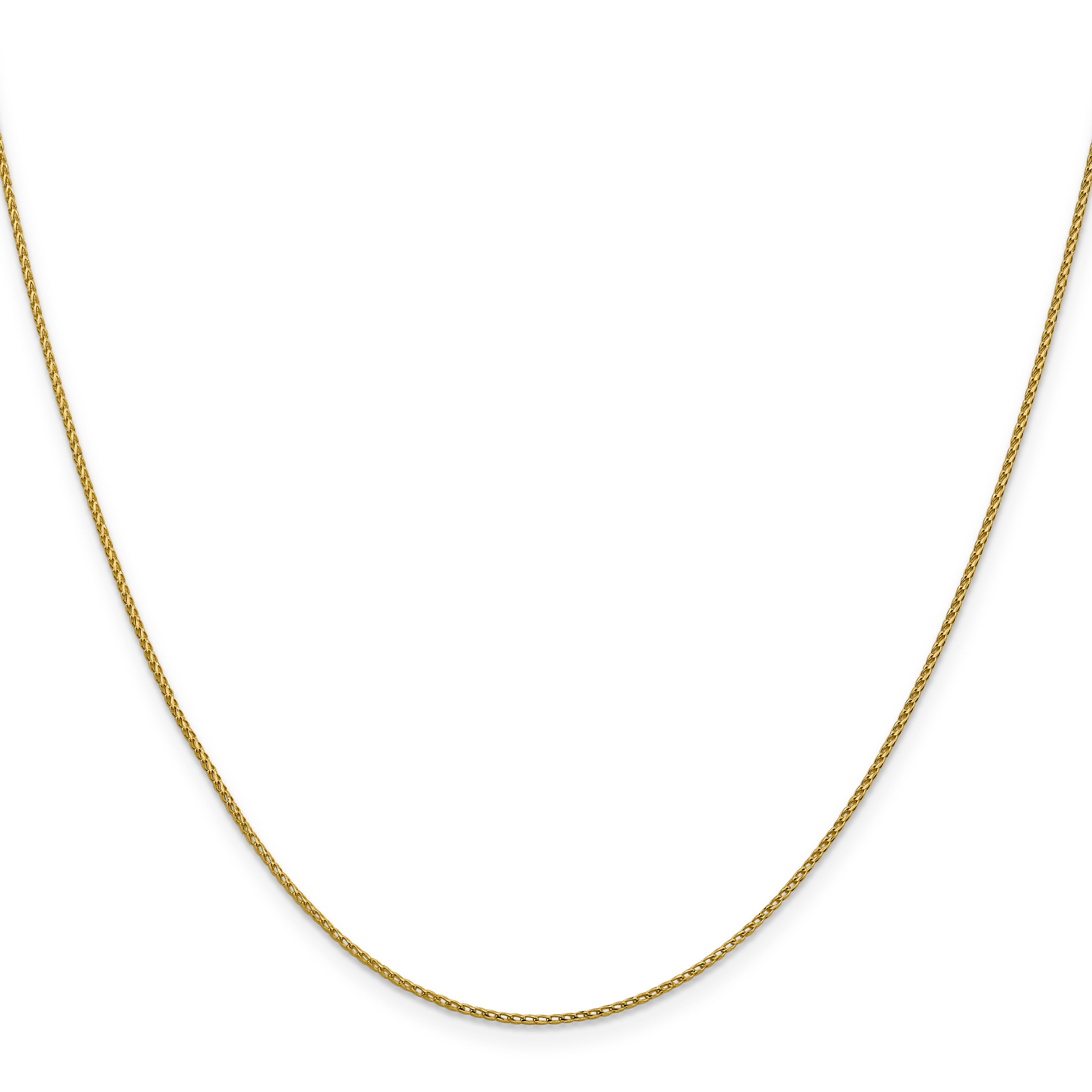 18 Inch 14K 1mm D/C Open Franco Chain Necklace