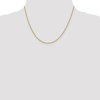 18 Inch 14K 1mm D/C Open Franco Chain Necklace